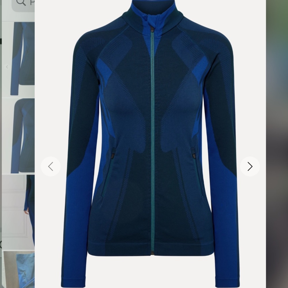 LNDR paneled stretch-knit jacket in Petrol
